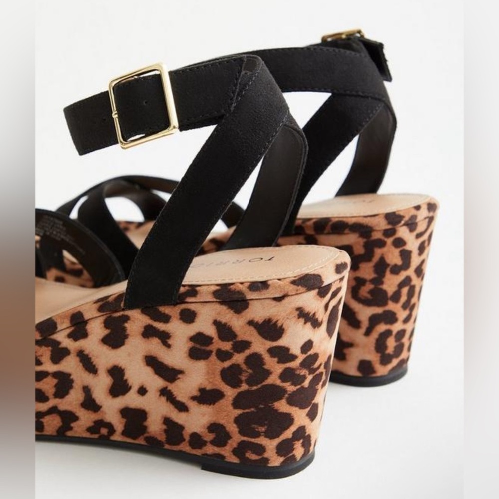 Torrid Faux Suede Platform Wedge - Leopard - Picture 4 of 8